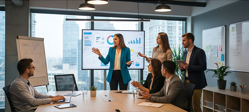 B2B professionals engaging with video content on various devices